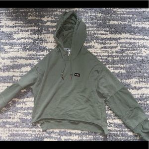 COPY - PINK green cropped hoodie size M worn once